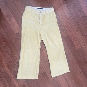 Zara Woman yellow corduroy pants